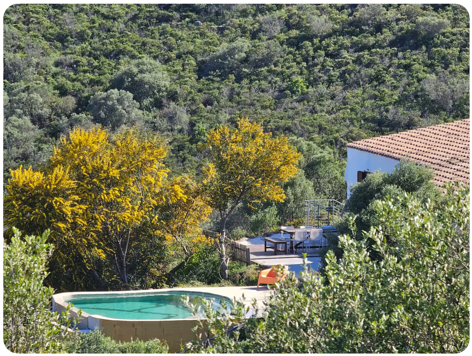 The villa in the hills